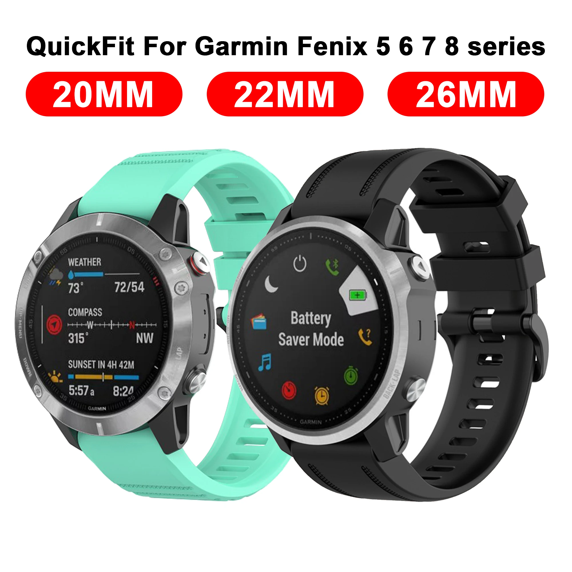 

20mm 22mm 26mm QuickFit Strap For Garmin Tactix 7 AMOLED Delta Bravo Band For Fenix 7X 7 7S 6 6S 6X PRO Fenix8 51 47mm Watchband