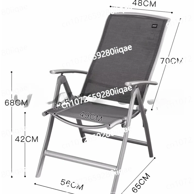 Home Tourist Aluminum Furniture Chaise  Nordic Folding Beach Chair Recliner Outdoors Portable Office Balcony Beach Chair