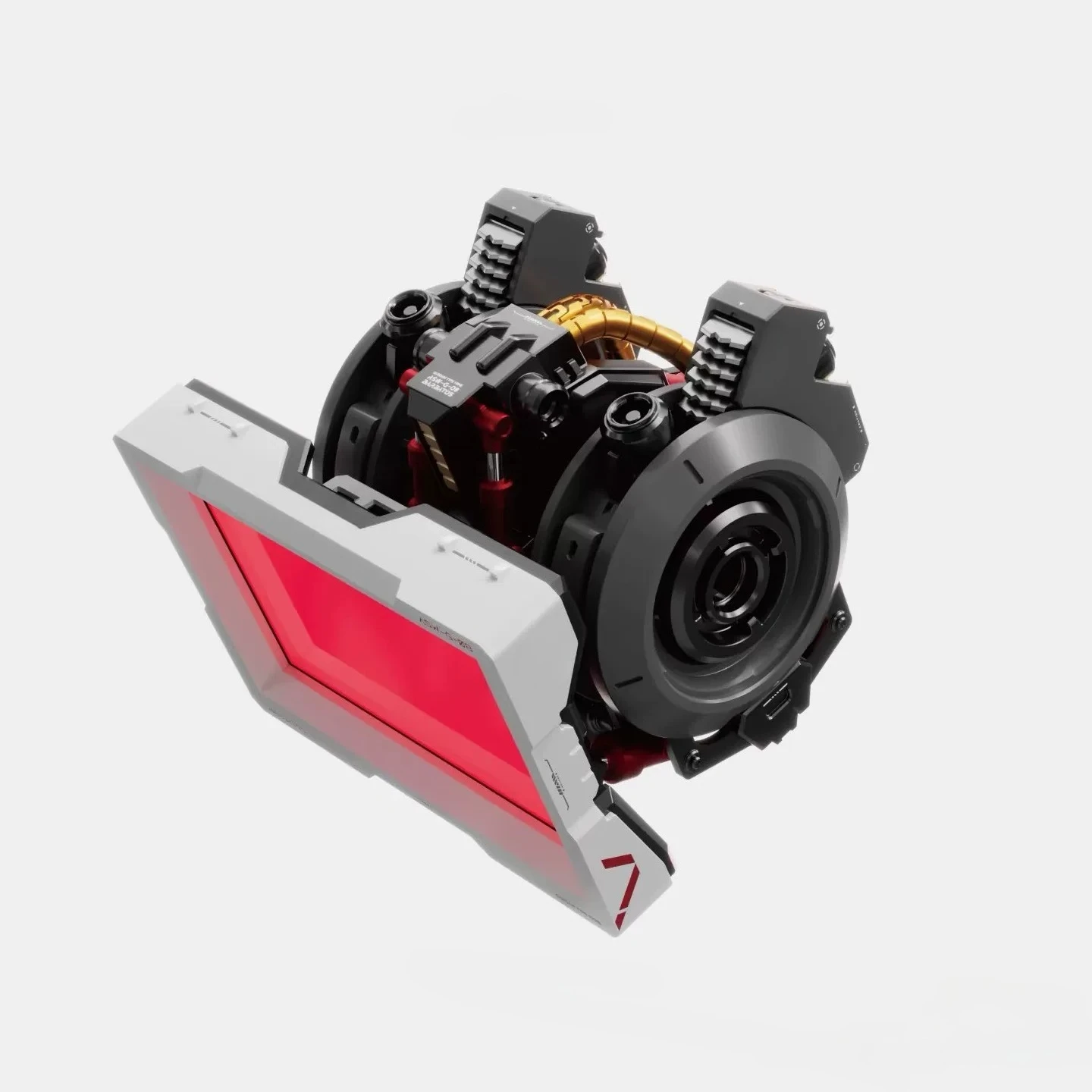 Mecha-shaped desktop monitor, custom portable monitor, 2.5K 16:9 screen 8.9-inch 2560 × 1600 light-curing printing assembly mode
