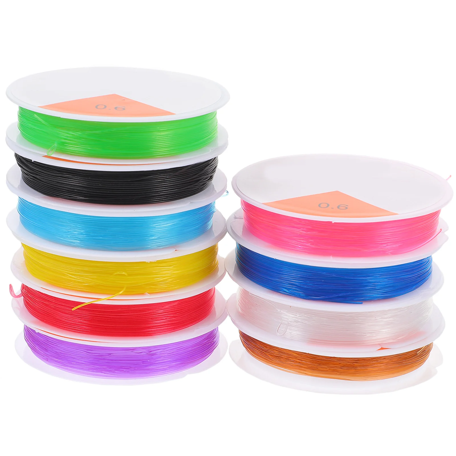 

10 Rolls 0.6Mm Beading Materials For Diy Jewelry Making Elastic Thread Bracelet Necklace Craft Projects Beading Wire String