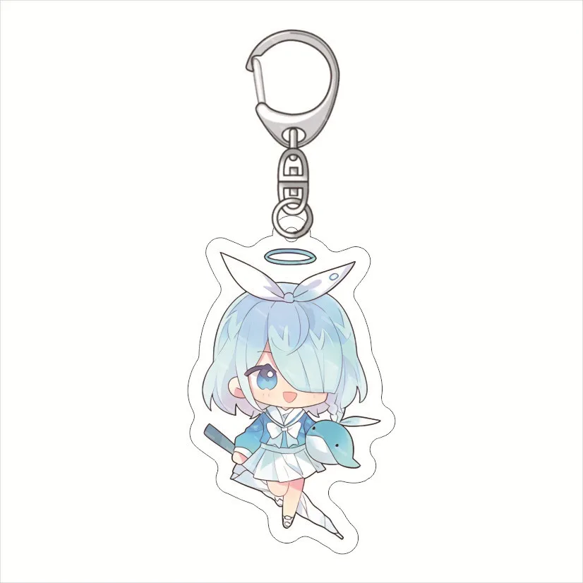 6CM Anime Blue Archive KeyChain for Men Kuromi Serika Izayoi Nonomi Pendant Key Ring Acrylic Car Key Chain Keyring Party Gift