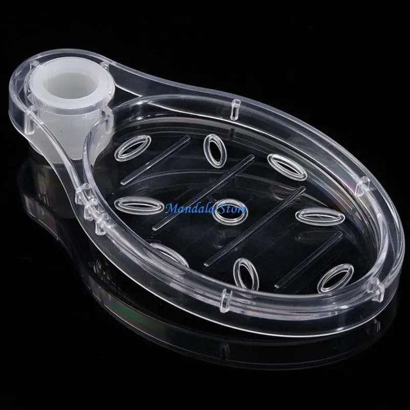 

U2JC Oval Soap Box Clear Plastic Soap Tray Bathroom Lift Bar Soap Rack