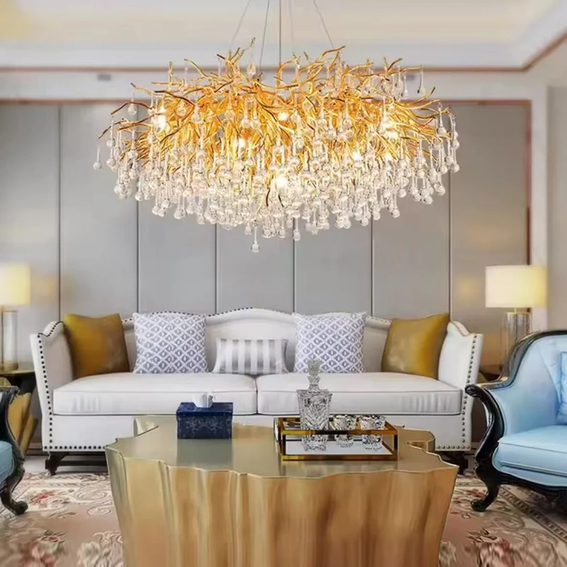 home decorationPendant lights, luxury crystal living room chandelier, dining room Pendant lamp, ceiling light, indoor lighting