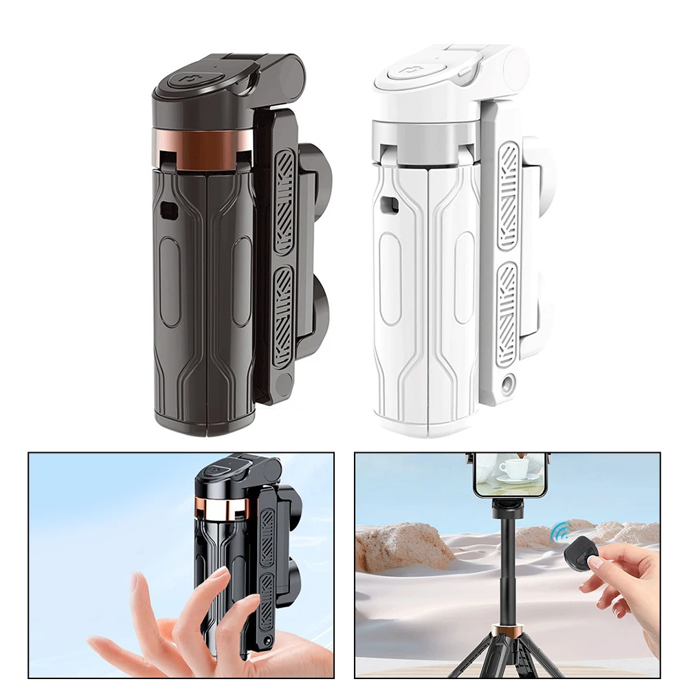 Mini BT Selfie Rod Compact Selfie Tripod Portable Mobile Phone Photography Tool With Detachable Remote Control 220-365mm