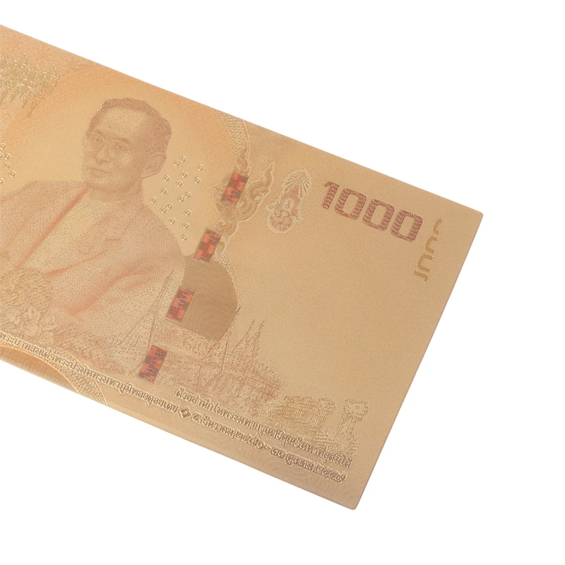 Thai Baht Gold Banknotes 20 50 100 500 1000THB Money Collectibles Replica Commemorative Notes of King Rama IX