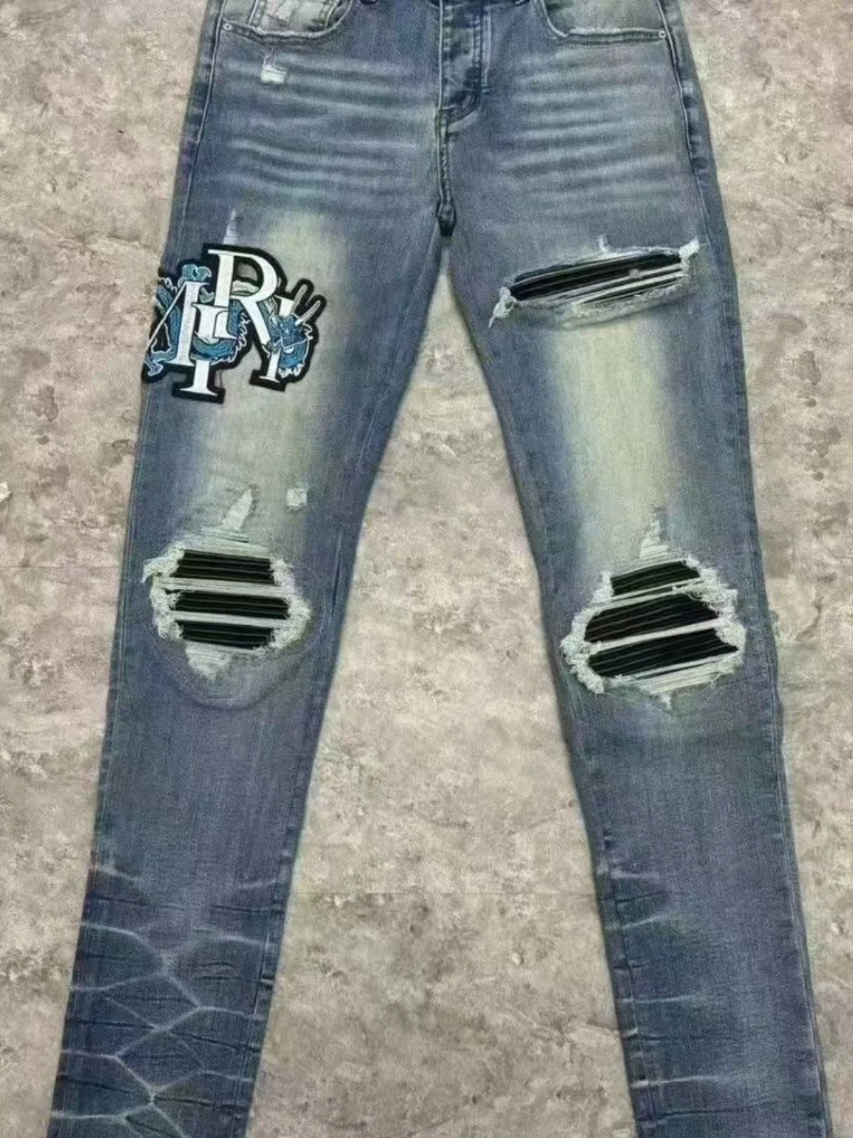 

Spring Summer New Sle Men's Slim Fit Jeans Embroidered Elastic Casual Pants Youth Trendy Brand Wear Resistant Long Trousers