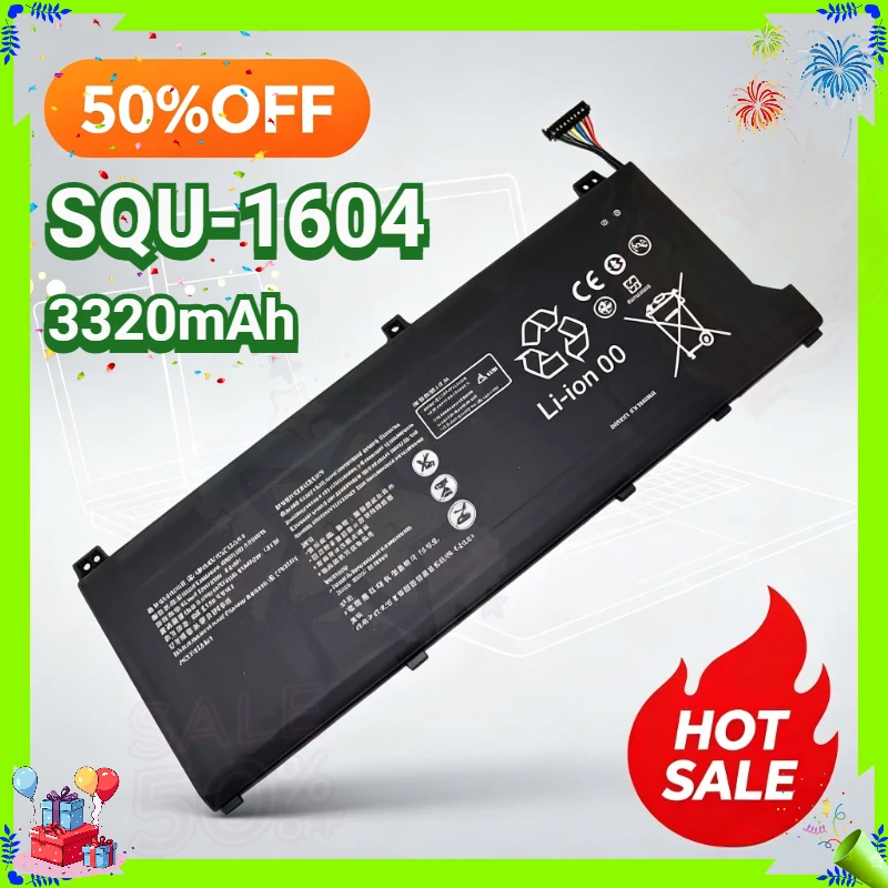 

SQU-1604 15.28V 3320mAh 50.7Wh Replacement Laptop Battery for Hasee 916Q2272H L9 L9-581HN3 L9-781S LG 15U47 LG 15U470 916Q2272H