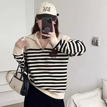 春秋に母乳育児用の長袖コットンポロシャツ,マタニティウェア