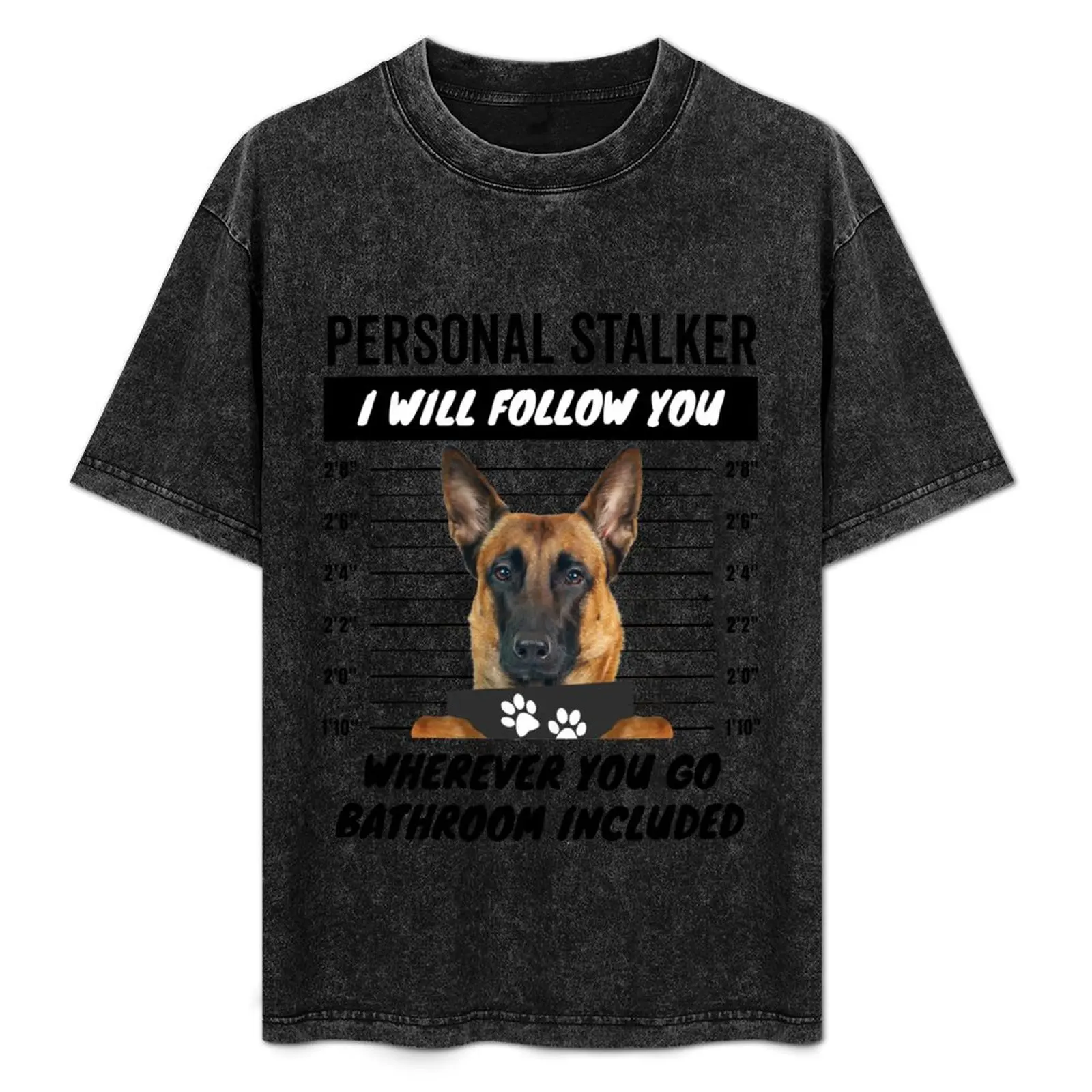 Camiseta Personal Stalker Belgian Sherpherd Dog – Pastor Belga Malinois, camiseta básica de algodón de manga corta de color liso