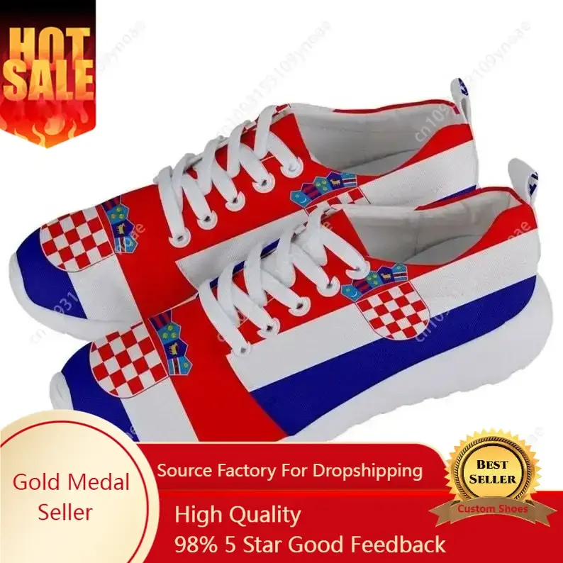 

Unique Croatian Flag Sports Shoes Mens Womens Teenager Kids Children Customized Sneakers High Quality Couple Shoe