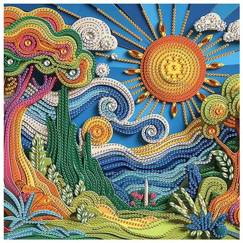 The Great Forest Special Shape Diamond Art Painting Kit for Adult Beginner,Crystal Diamond Dot Kit for Home Wall Decoration Gift