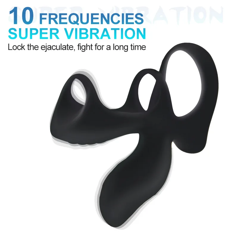 Double Penis Ring Men Stronger Erection Delay Ejaculation Reusable Sucking Vibrator Remote Control Clit Sucker Cock Ring Product