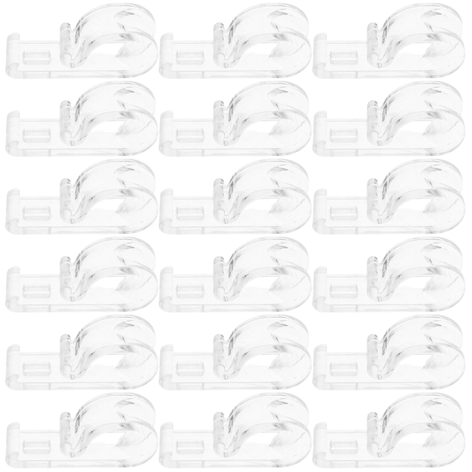 30 Pcs Curtain Hook Hangers Clips Clear Cup Drape Loop Roller Blind Beaded Chain Shower Rings See Accessory Fixing Retainer