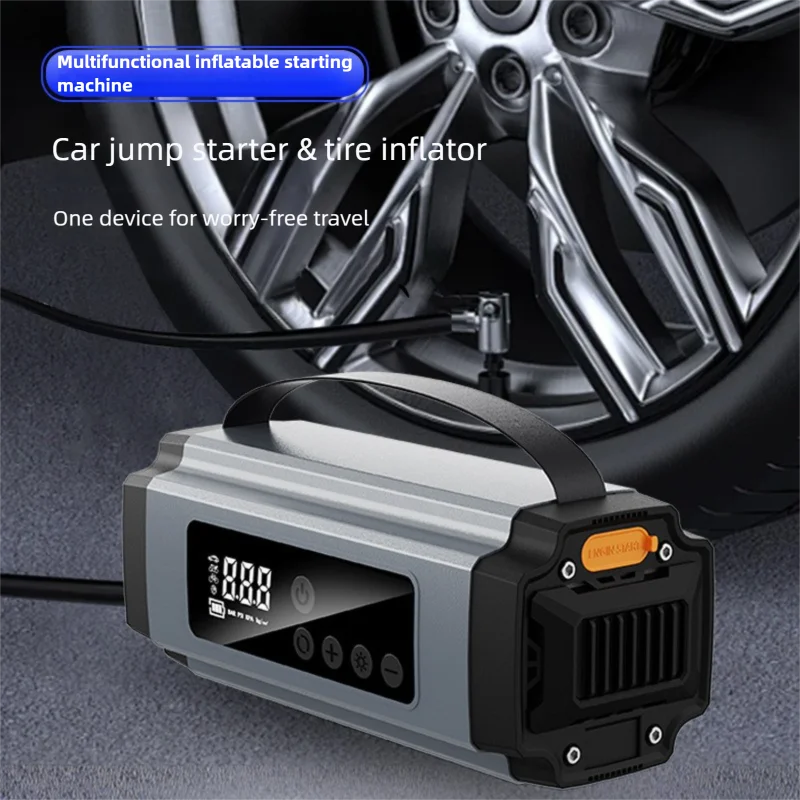1200A Jump Starter with Air Compressor 150PSI for 4.0L Gas and 3.5L Diesel Vehicles Portable 12V Car Battery Jumper Starter wit