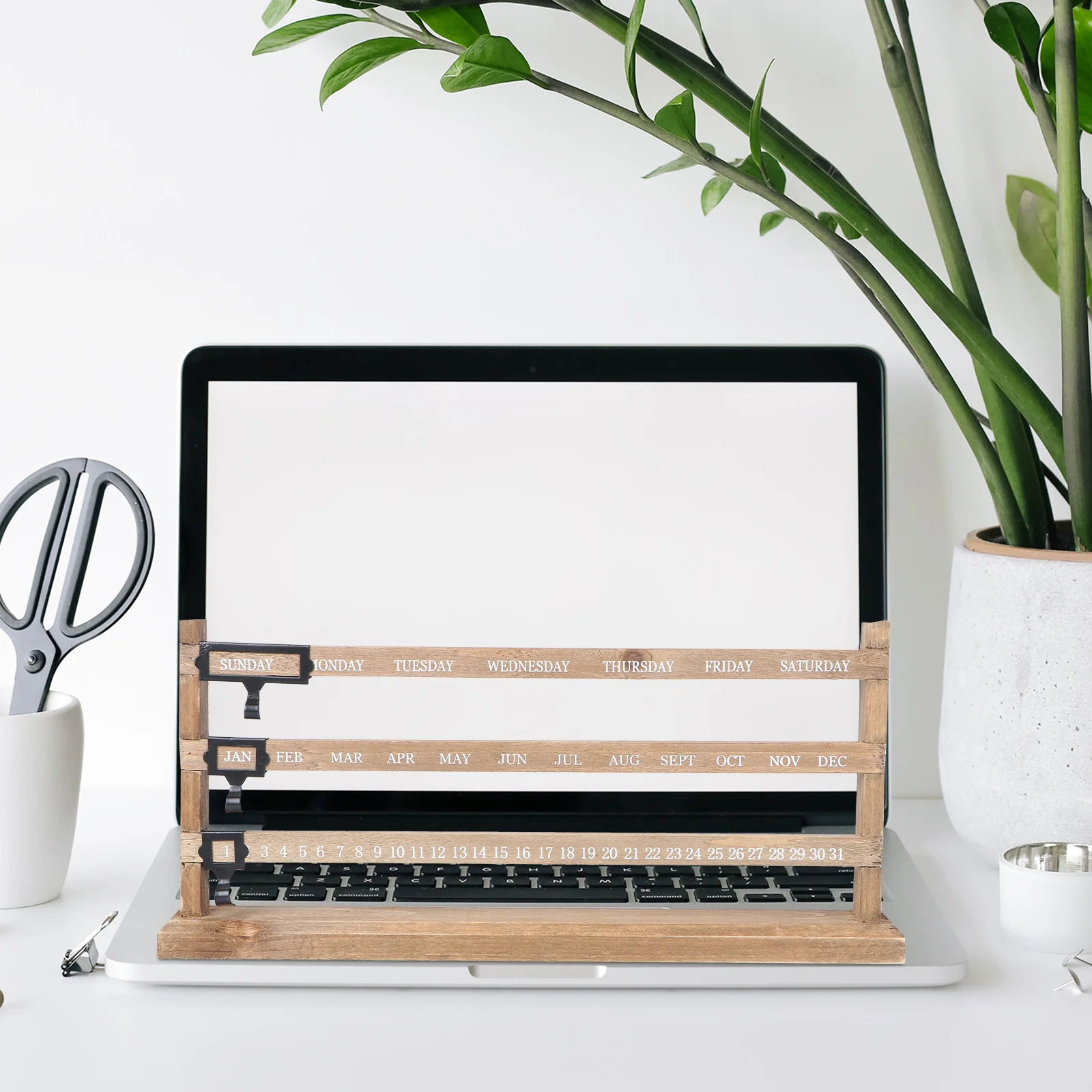 خمر خشبية الدائمة سطح المكتب ديكور لمكتب المنزل المدرسة أداة التعلم الخشب الزخرفية التقويم سجل التقويم