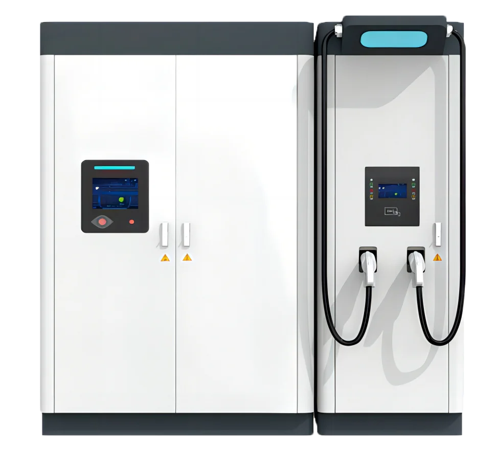الطاقة الشمسية ESS مع شاحن EV حل متكامل 215kwh تخزين الطاقة الاحتياطية 100kw DC محطة شحن السيارة السريعة خارج الشبكة