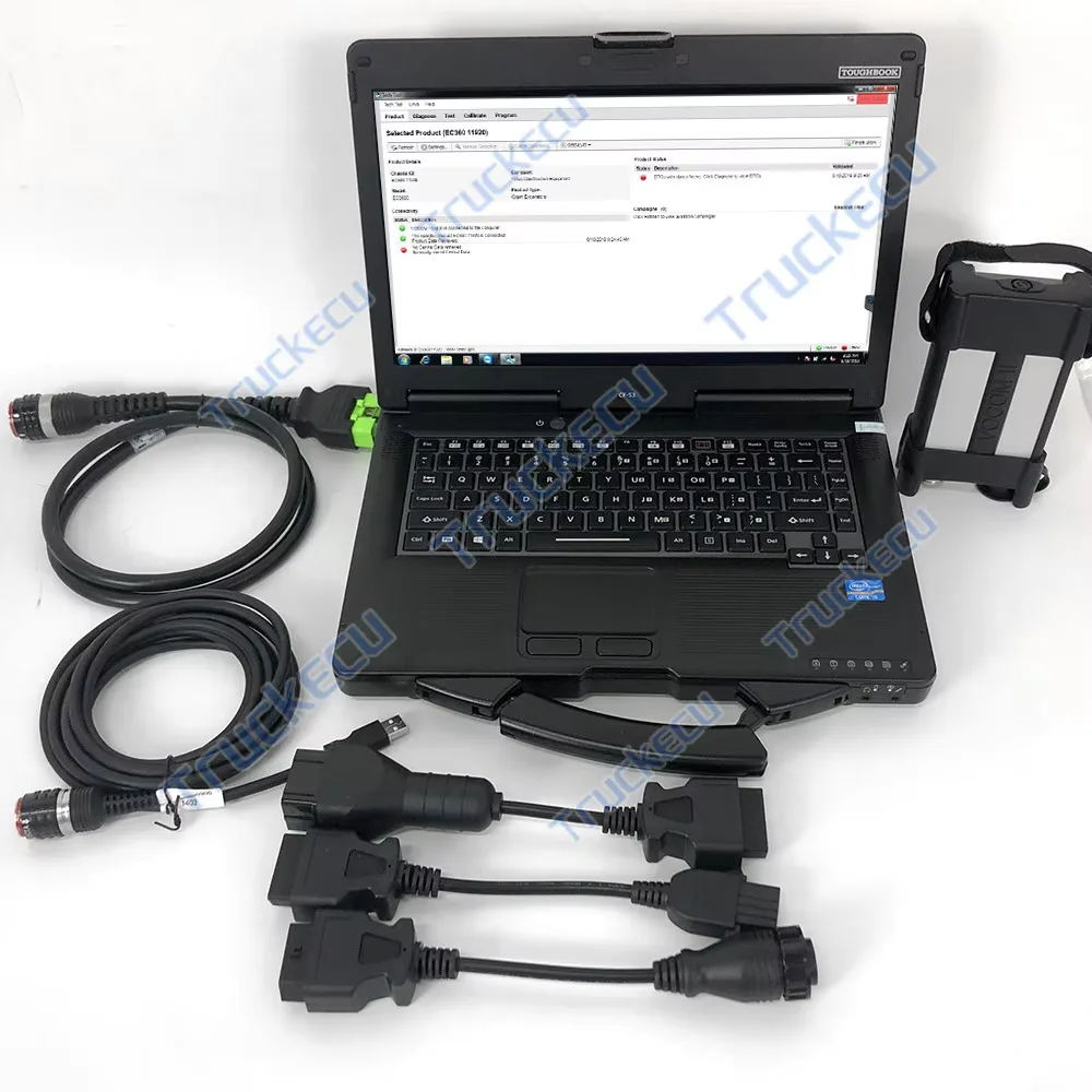 

For Vocom II 88894000 PTT V2.8 Bus Construction Equipment adapter Vocom 2 Tech Tool DIAGNOSTIC KIT 88890300+cf53 LAPTOP