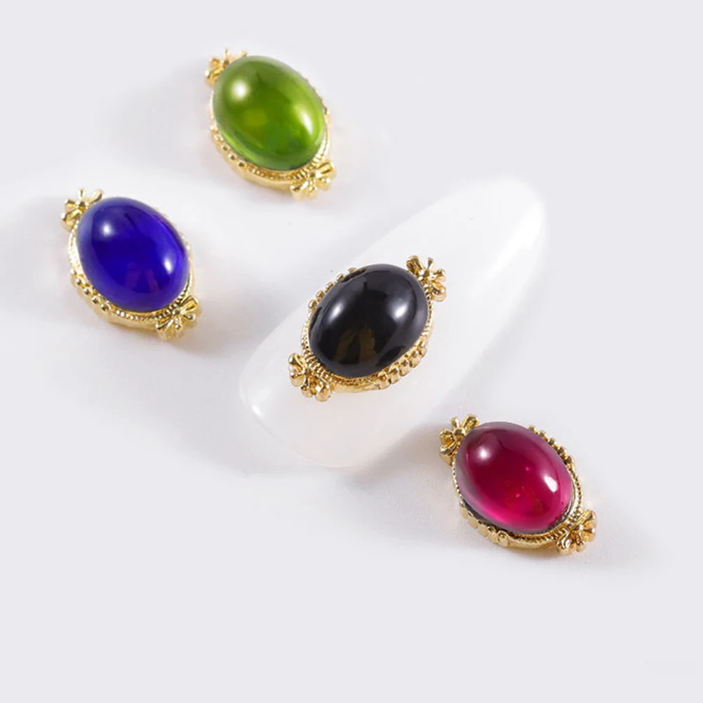 

5pcs Temperature Changing Opal Nail Stickers Shiny Nail Art Decorations Manicure Accessories For Party Holiday Events