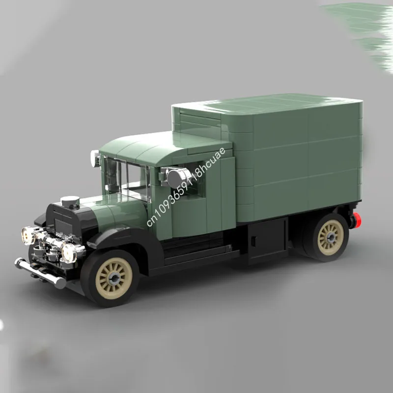 404 Stück MOC Vintage Truck modular breit klassisches Modell Bausteine Ziegel Architektur Handwerk Spielzeug Weihnachtsgeschenke