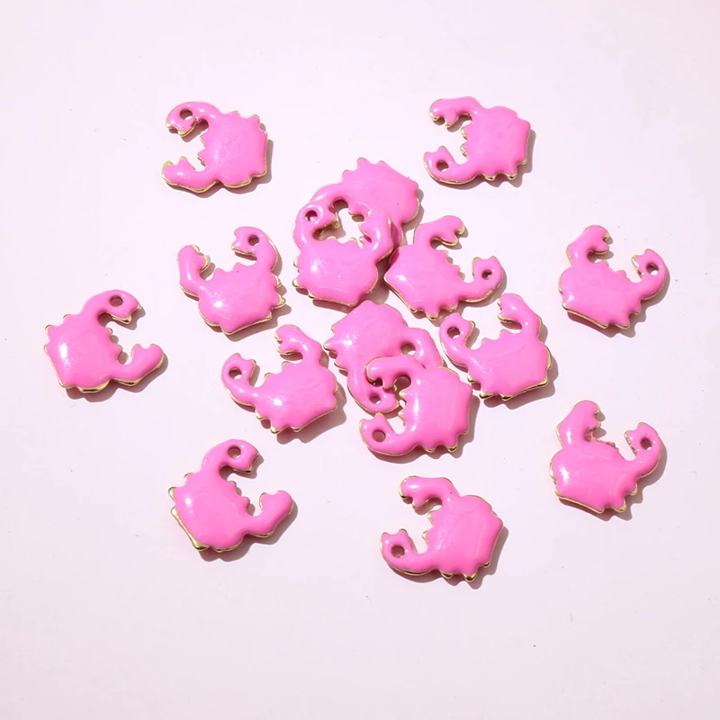 20pcs 10x10mm Stainless Steel Small Crab Enamel Charms Pendant Stainless Steel DIY Jewelry Making Accessories Findings image 5