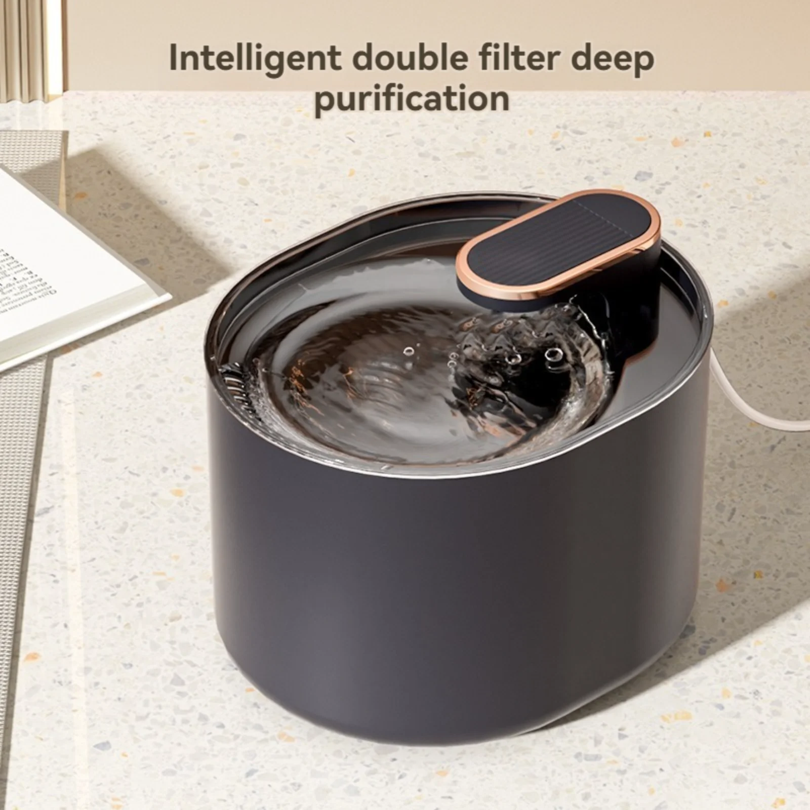 

Stainless Steel Pet Water Feeder Cat Automatic Water Fountain USB Electric Mute for Cat Dog Filter Fountain Smart Drinking Bowl