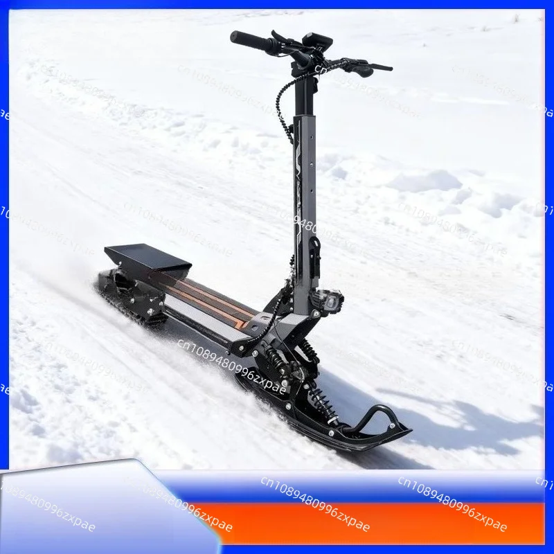 Electric Track Snow Scooter All Terrain Snowmobile Track Ski Vehicle Ice Snow Entertainment Amusement Equipment