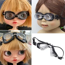 HOUZIWA 1/6 1/4 BJD Doll Accessories Plush Blyth Doll Swimming Goggles