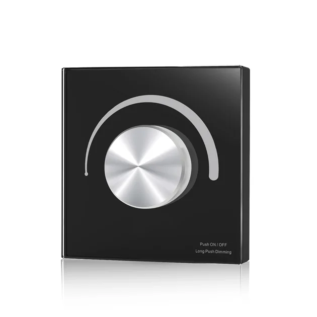 1-10V Rotary Glass Panel Dimmer T18-2 AC110V-220V 1CH Rotate Knob To Change Brightness For Single Color LED Strip Tape Lighting