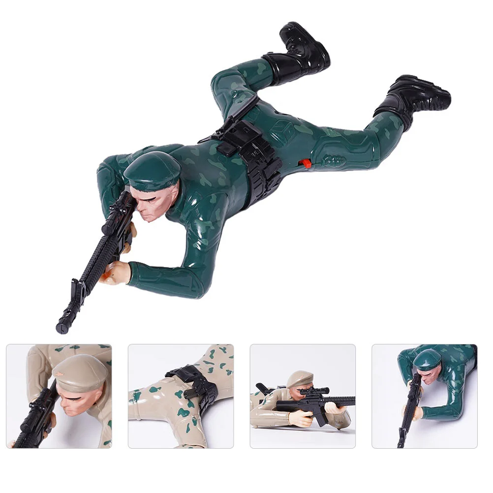 Reptile Figure Toy Child's Understanding Crawling Soldier Figurines Electric Pretend Play Plastic Action