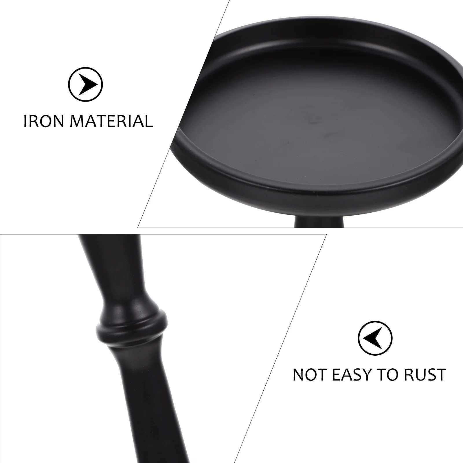 

3Pcs Aromatherapy Holders Iron Art Simple Style Tabletop Adornments Romantic Home Decor Dining Room Decoration