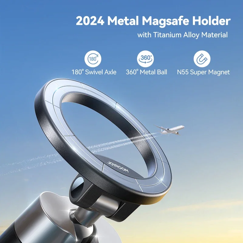 Magnetic Airplane Phone Holder, Flexible Rotation Hands-Free Mount for iPhone 15 Pro Max, Travel Essential Phone clip Phone ring