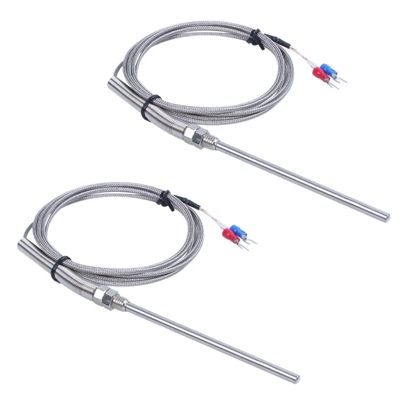 2X K Type 0-800 Degree Celsius Thermocouple Probe Sensors 2M 6.5Ft