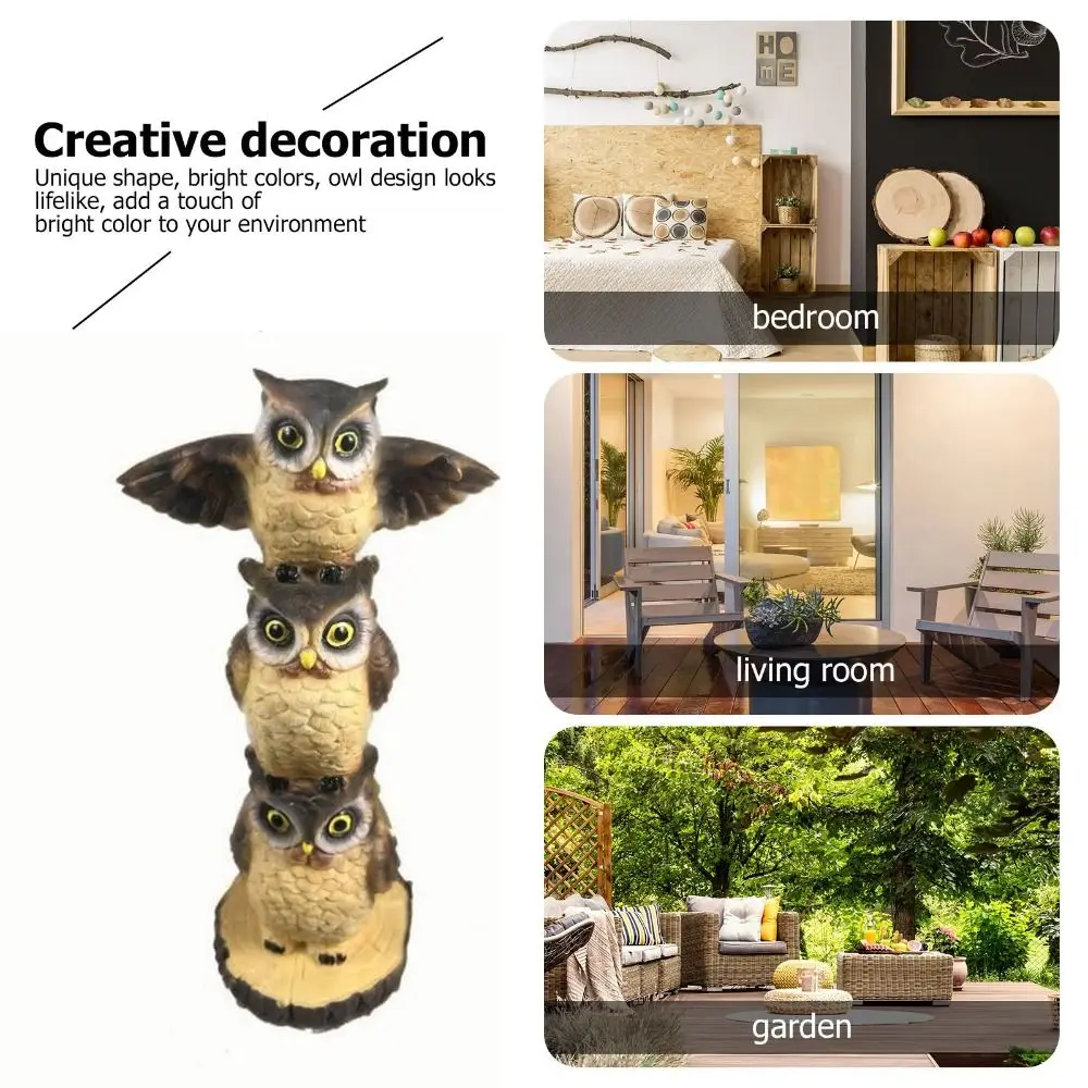 لطيف الحرف اليدوية وهمية البومة النحت في الهواء الطلق مقلد نموذج الراتنج البومة تمثال عرض الحرفية محظوظ البومة تمثال هدايا أعياد ميلاد للأطفال