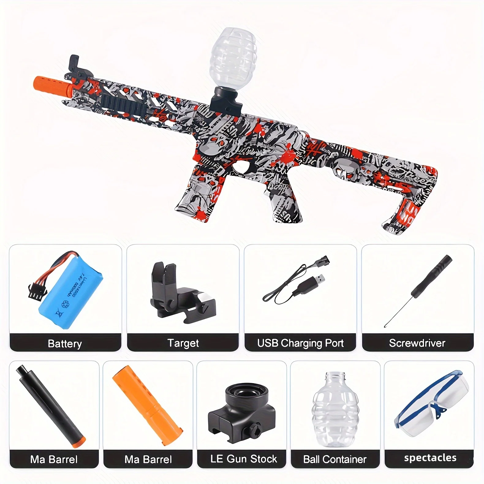 الكرة الكهربائية الناسف، كرات عالية Orbeez بندقية الأداء الكرة الناسف بندقية لعبة باردة بندقية، قابلة للشحن رش العاب كروية للخارجية