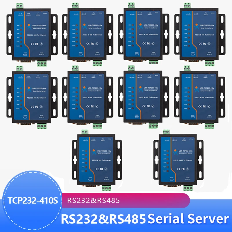 10PCS USR-TCP232-410S ModBus RTU Abrters Support DNS DHCP RS232 RS485 SÉRIE À EAlterNET TCP/IP MODULE