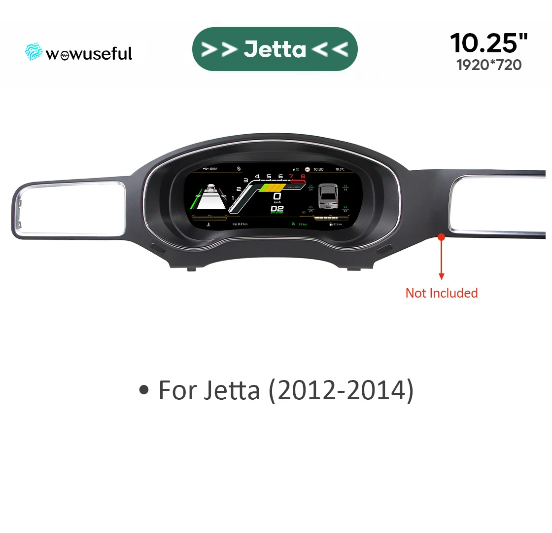12.3 ''Lcd Digitale Dashboard Cluster Voor VW Scirocco Jetta Golf 6 7 MK7 Passat B8 B7 wijzigen Auto Radio instrumentenpaneel Cockpit
