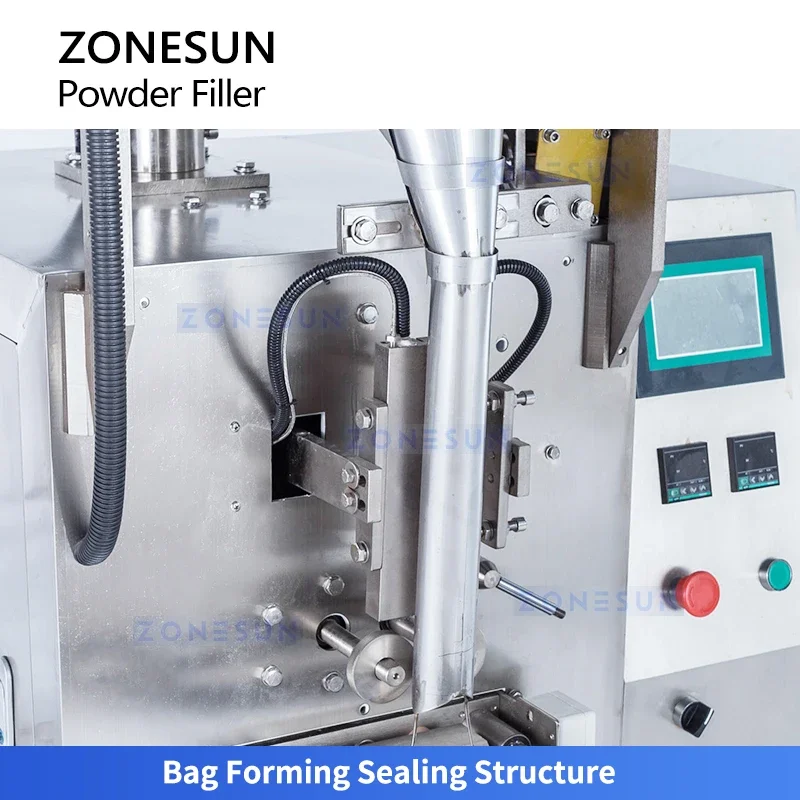 ZONESUN ZS-FM380 Mesin Pengisi Auger Bubuk Stik Mesin Pengemas Sachet untuk Kopi, Susu, Bubuk Halus