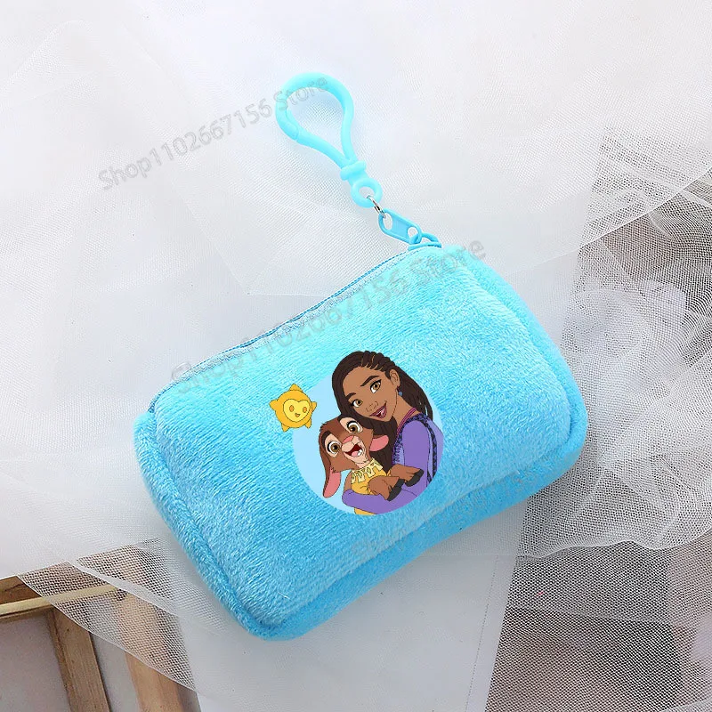 Disney Wish Coin Purses Anime Kawaii Stars Plushies Wallets Keychains Woman Mini Fashion Pocketbooks Money Bags Girls Gifts