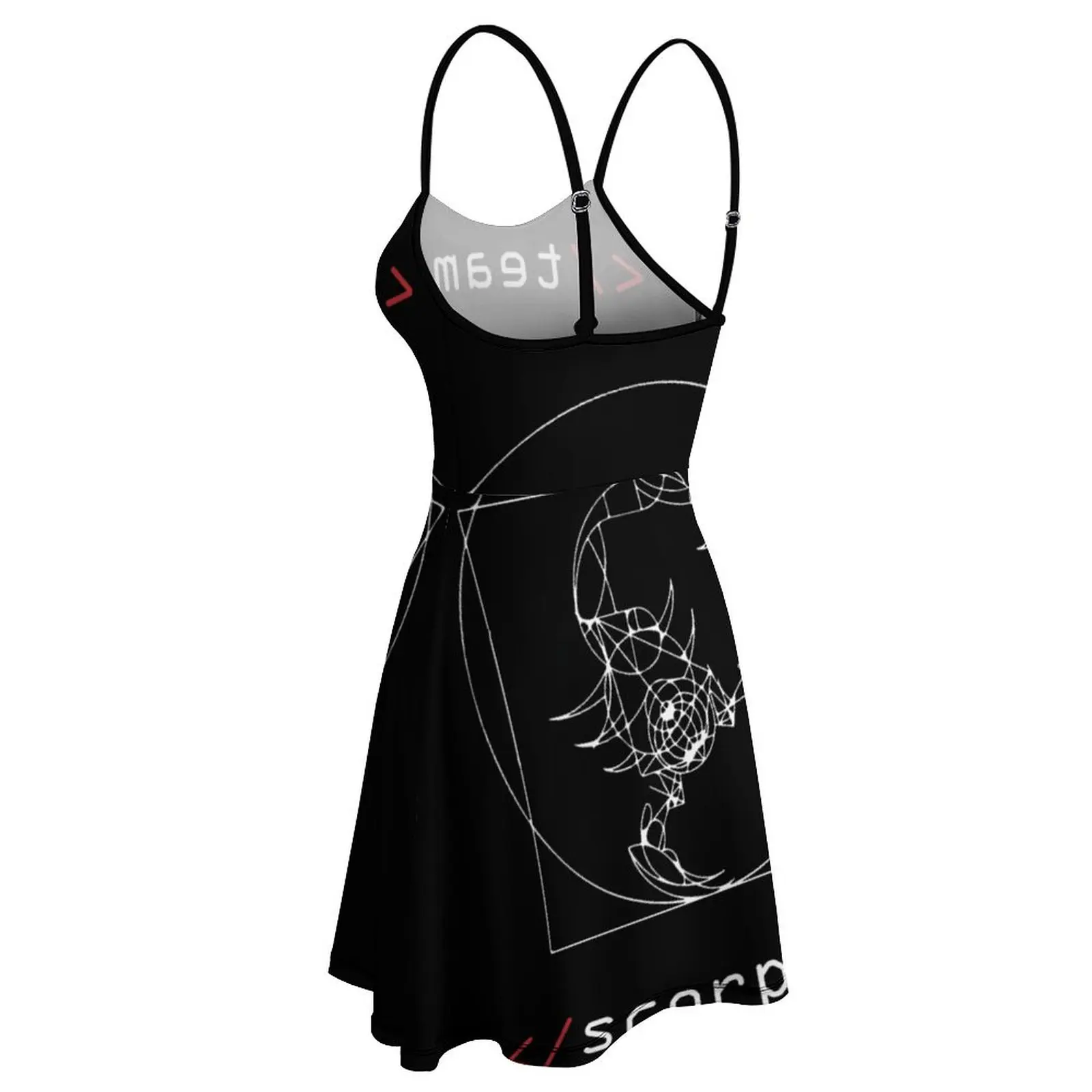 Team Scorpion Art Vitruvian Scorpion Classic Women's Sling Dress Joke Dresses Novelty Exotic  Woman's Gown Cocktails