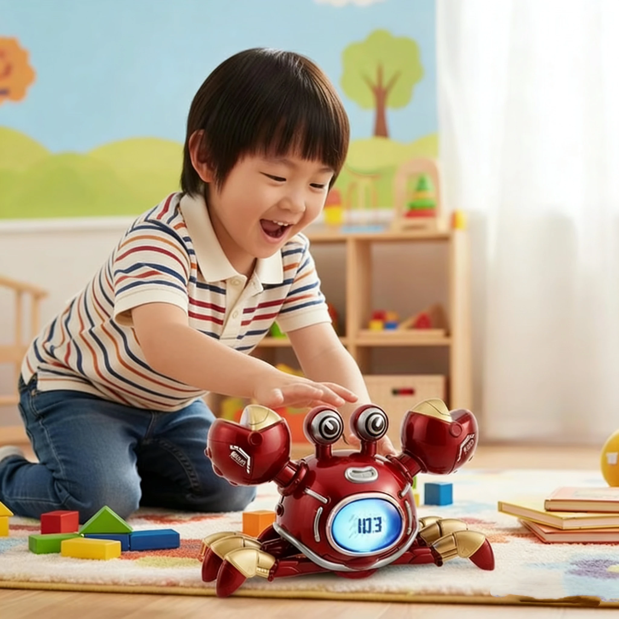 smart-mecha-crab-rc-crawling-toy-light-sound-effects-shockproof-gift-set-for-boys-girls