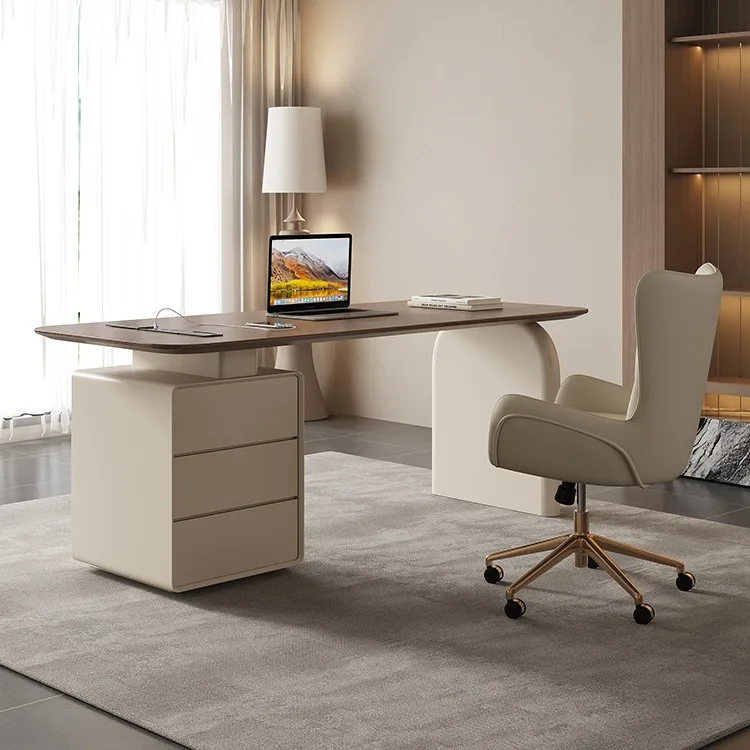 Aesthetic Modern Wood Office Desks Storage Drawers Designer Writing Home Computer Desks Korean Tavolino Postmodern Furniture