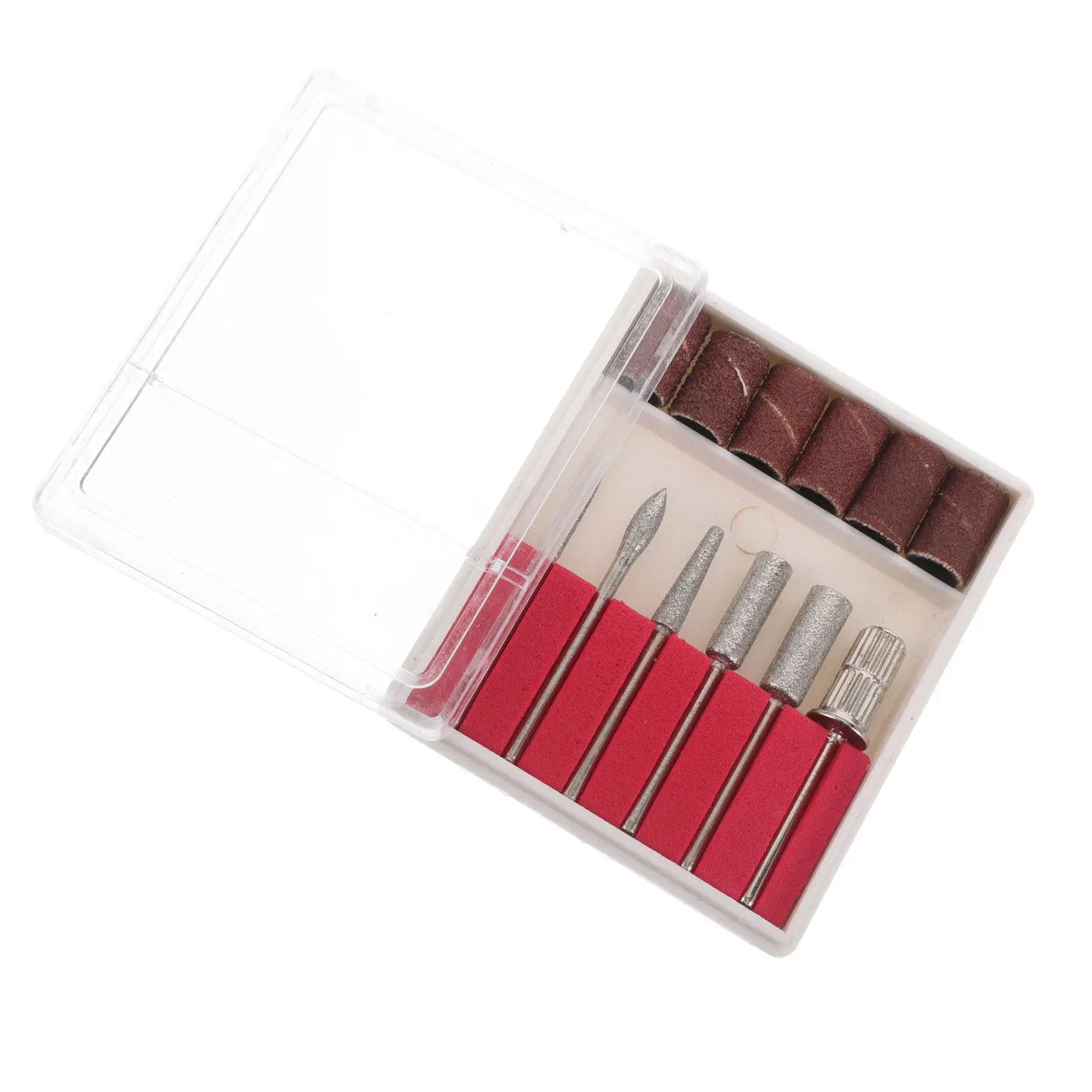 6 個マニキュアペディキュアネイルビットセットダイヤモンド素材多機能研削研磨電動ネイルドリルアクセサリー