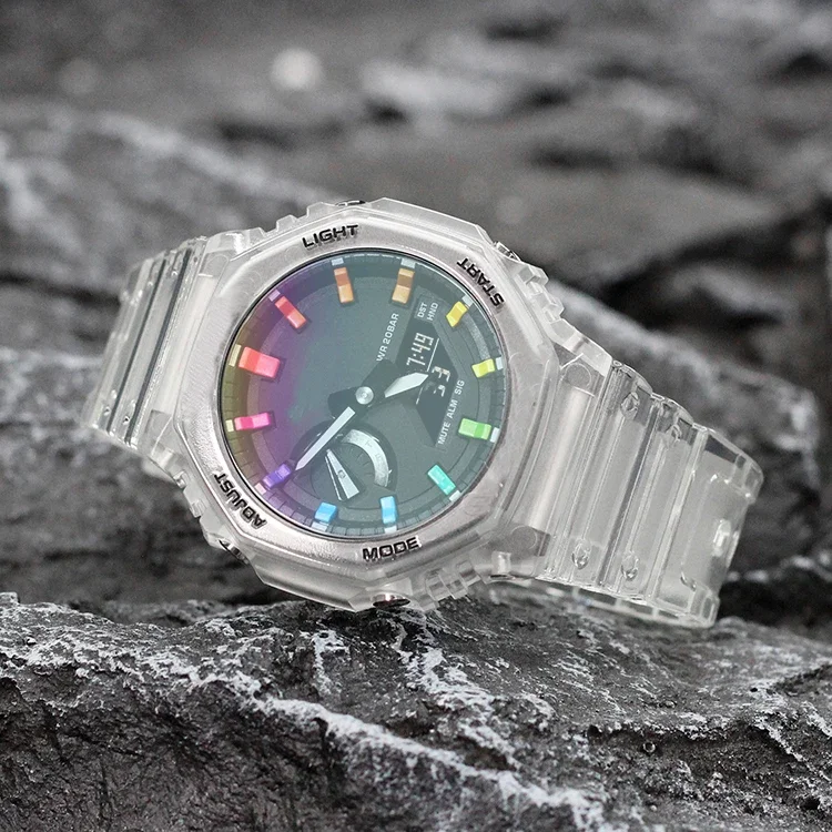 Rainbow Tempered Glass Screen Protector For GA2100 Watch Protective Film GA2110 GA110 GA100 Watch Anti-Scratch