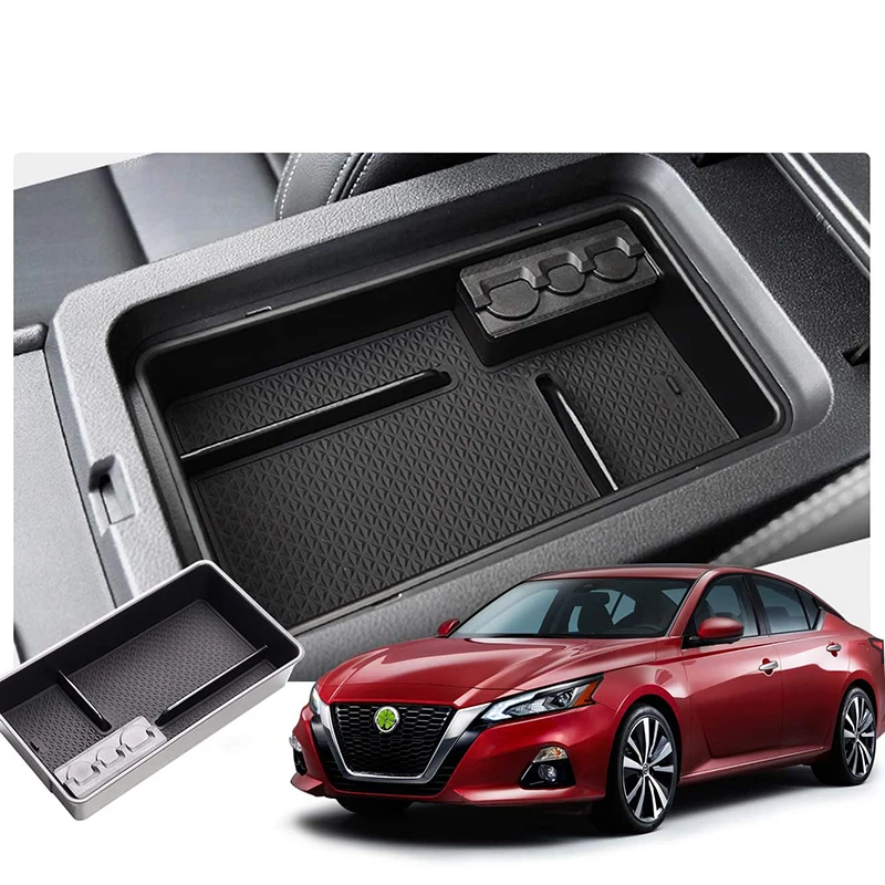 Center Console Accessory Organizer for 2019-2023 Nisan Altima ABS Material Armrest Box Insert Tray Glove Secondary Storage Box