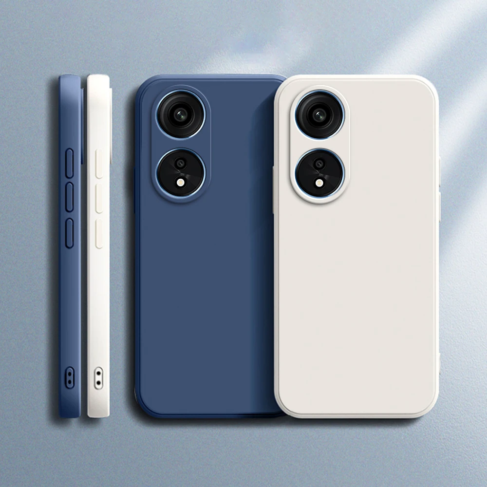 Luksusowe, wstrząsoodporne etui z płynnego silikonu na tył Honor 50 70 Honor X6 X6S X7 X7A X8 X8A Huawei Nova 9 SE Fundas