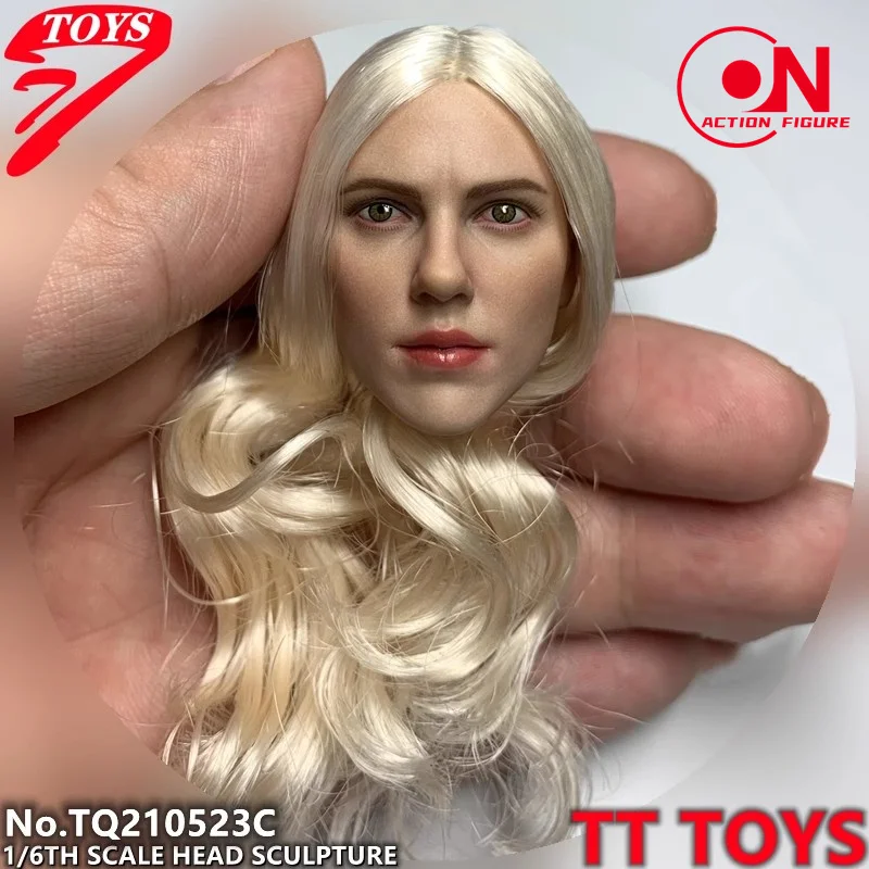 TQ210523 1/6 스케일 스칼렛 요한슨 헤드 스컬프트 여성 군인 헤드 조각 모델 12인치 액션 피규어 바디 인형에 적합