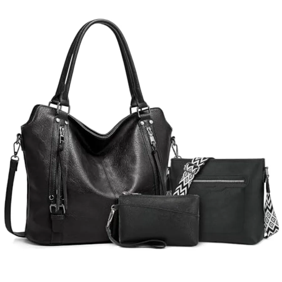 

TANTOMI Tote Handbags for Women, Crossbody Bag Large Leather Hobo Purse Shoulder with Wallet Adjustable Straps