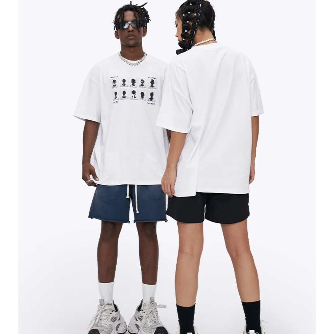 ملابس رجالية - تي شيرت صيفي جديد من القطن الخالص لعام 2025، ماركة عصرية مع طباعة الرمزية الممتعة تي شيرت بأكمام قصيرة