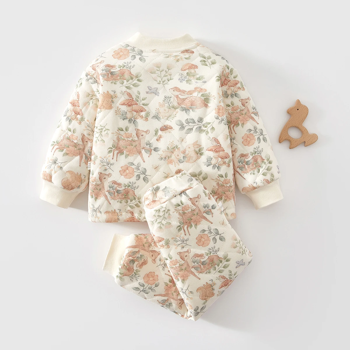 Baby Cotton-Padded Suit, Winter Two-Piece Set, Separate Thickened Pure Cotton Clothing for Boys and Girls, Autumn and Winter Home Wear