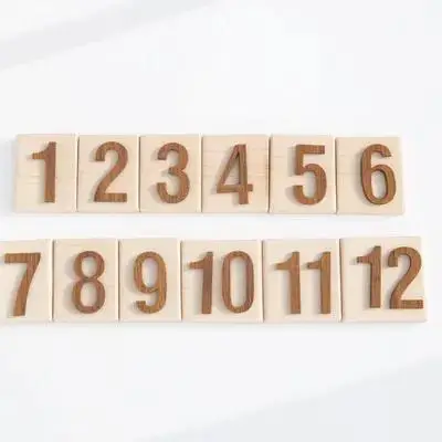 

12Pcs Clock Numbers Kit Sturdy Materials Decorative Wall Clock Accessories Simple Fast Applying Process Luxury Decoration